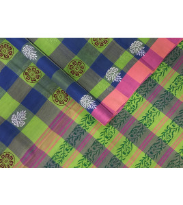 Salem Block Print Cotton Sarees