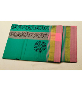 PL Salem Sarees Hand Block Printed Saree