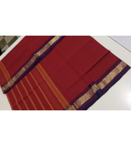 60S COTTON SAREE WITH HF ZARI BORDER