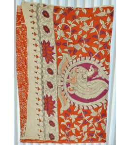 KALAMKARI PRINTED COTTON SAREE