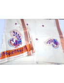PL KERALA EMBROIDERY SAREE