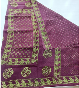 PL COTTON SAREES WITH WAX DOT PRINT DESIGNS
