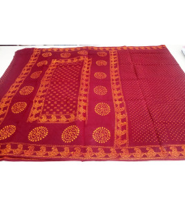 PL COTTON SAREES WITH WAX DOT PRINT DESIGNS
