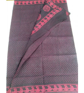 PL COTTON SAREES WITH WAX DOT PRINT DESIGNS