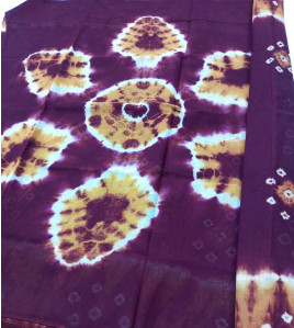 PL COTTON SAREES WITH WAX DOT PRINT DESIGNS
