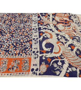 KALAMKARI PRINTED COTTON SAREE