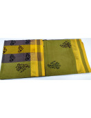 PL Salem Sarees Hand Block Printed Saree