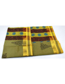 PL Salem Sarees Hand Block Printed Saree
