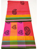 PL Salem Sarees Hand Block Printed Saree