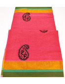 PL Salem Sarees Hand Block Printed Saree