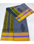 PL Salem Sarees Hand Block Printed Saree
