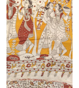 KALAMKARI PRINTED COTTON SAREE