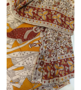 KALAMKARI PRINTED COTTON SAREE