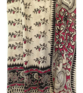 KALAMKARI PRINTED COTTON SAREE