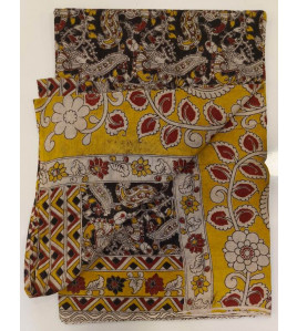 KALAMKARI PRINTED COTTON SAREE