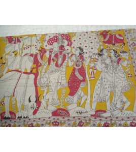 KALAMKARI PRINTED COTTON SAREE