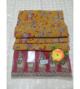 KALAMKARI PRINTED COTTON SAREE