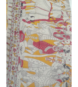 KALAMKARI PRINTED COTTON SAREE