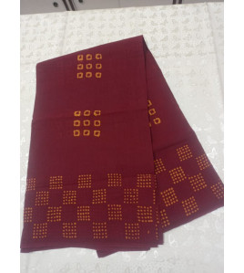 PL COTTON SAREES WITH WAX DOT PRINT DESIGNS