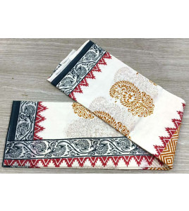 Pedalloom Block Printed Cotton Sarees