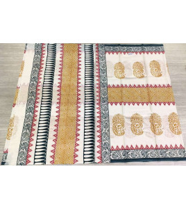 Pedalloom Block Printed Cotton Sarees