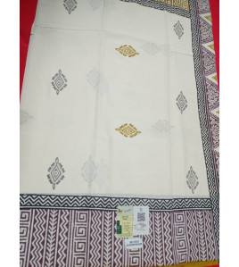 Pedalloom Block Printed Cotton Sarees