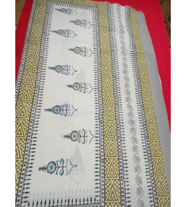 Pedalloom Block Printed Cotton Sarees