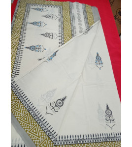 Pedalloom Block Printed Cotton Sarees