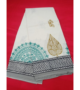 Pedalloom Block Printed Cotton Sarees