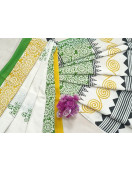 Pedalloom Block Printed Cotton Sarees