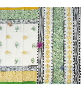 Pedalloom Block Printed Cotton Sarees