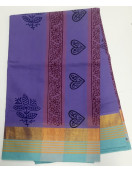 PL Salem Sarees Hand Block Printed Saree