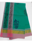 PL Salem Sarees Hand Block Printed Saree