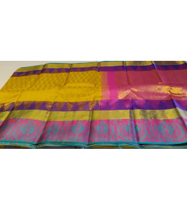 ARNI SILK HALF FINE ZARI SAREE WITH BLOUSE