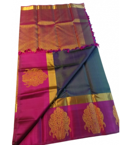ARNI SILK HALF FINE ZARI SAREE WITH BLOUSE