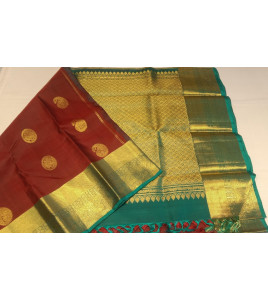 ARNI SILK HALF FINE ZARI SAREE WITH BLOUSE