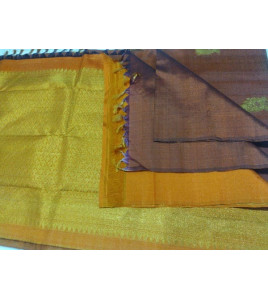 ARNI SILK HALF FINE ZARI SAREE WITH BLOUSE
