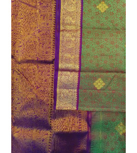 ARNI SILK HALF FINE ZARI SAREE WITH BLOUSE