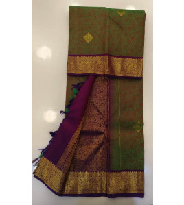 ARNI SILK HALF FINE ZARI SAREE WITH BLOUSE