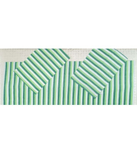 BEDSHEET STRIPE 90X108 2 PILLOW COVER