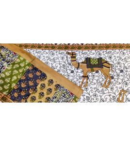 BEDSHEET JAIPUR PRINTED 72X100 2 PILLOW COVER