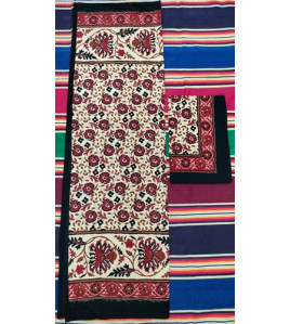 BEDSHEET JAIPUR PRINTED 50X90 1 PILLOW COVER