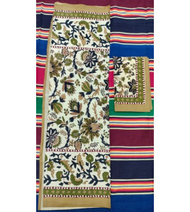 BEDSHEET JAIPUR PRINTED 50X90 1 PILLOW COVER