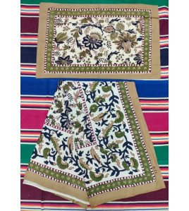 BEDSHEET JAIPUR PRINTED 50X90 1 PILLOW COVER