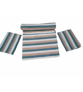 BEDSHEET STRIPE 60X90 2 PILLOW COVER