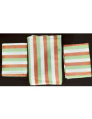 BEDSHEET STRIPE 72X100 2 PILLOW COVER