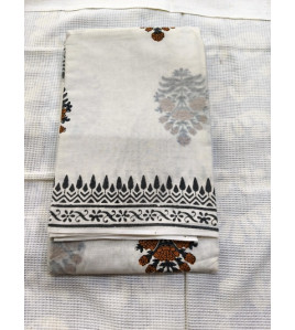 Pedalloom Block Printed Cotton Sarees