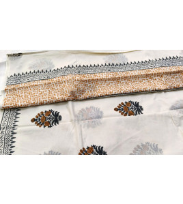 Pedalloom Block Printed Cotton Sarees