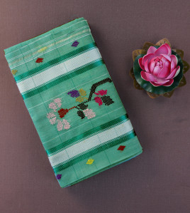 SAREES TIRUNELVELI RAYONxCOTTON Mix CHEDI BUTTA 550 cms SLNC