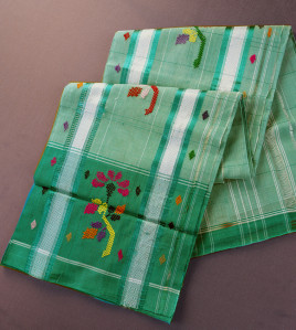 SAREES TIRUNELVELI RAYONxCOTTON Mix CHEDI BUTTA 550 cms SLNC